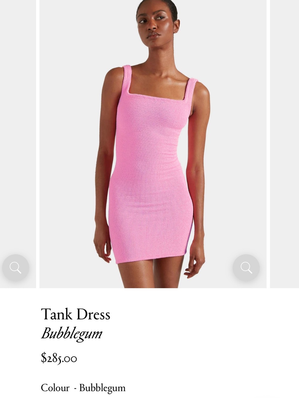 Hunza G Bubblegum Pink Tank Mini Dress